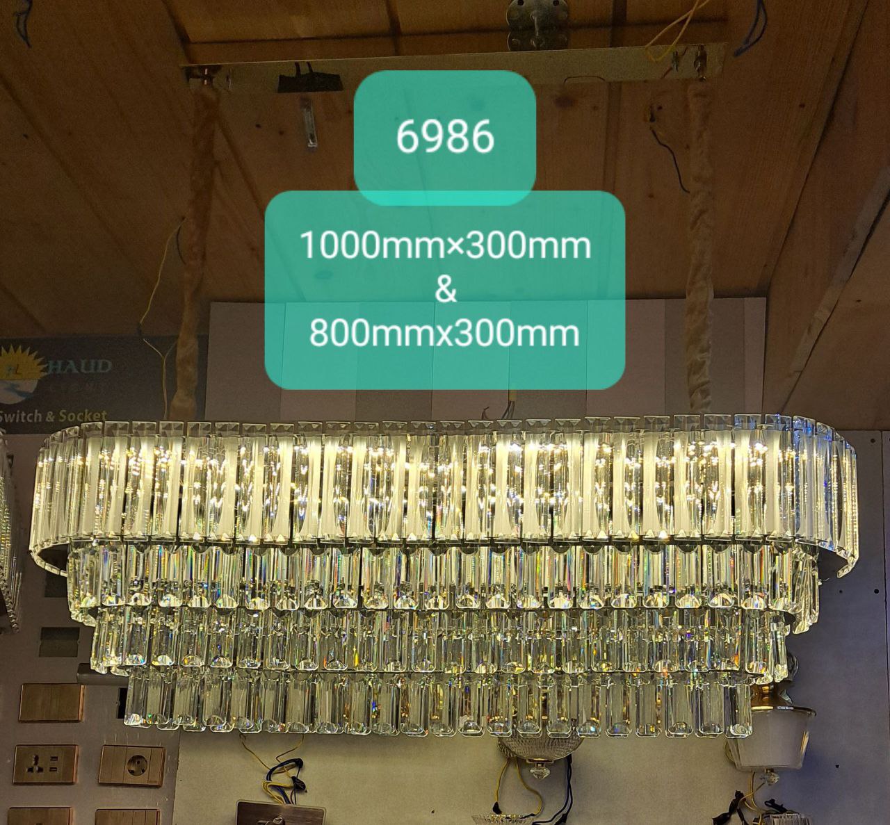 የሳሎን መብራት ክሪስታል ሹል ትንሹ